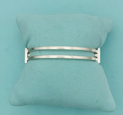 Tiffany & Co Silber Gehry Achse Armreif Armband Manschette selten Geschenk Etui Love Art
