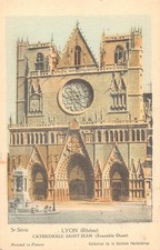 C229 France Lyon Cathedrale Saint Jean   vintage postcard