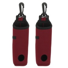 2 Pack Golf Ball Carry Bag, Waist-Mounted Storage Bag, Dark Red