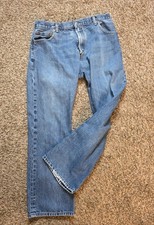 Levi's 517 Bootcut Jeans Mens 36x30 Blue Denim Faded Streetwear Flat Front