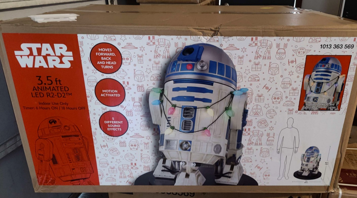 Star Wars R2D2 3.5 ft Animated LED - Home Depot New in Box - Fast