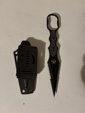 Skallywag Tactical Professional Guardian Serrated, Matte Black Knife