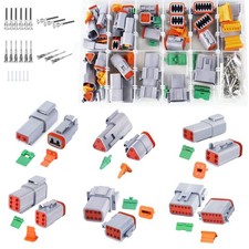 288PCS 3 Set Deutsch DT Connector Kit, 2 3 4 6 8 12 Pin Gray Waterproof Elect...
