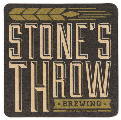 Stone's Throw Brewing Beer Coaster Little Rock AK