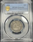 1891 Seated Liberty Quarter 25c PCGS AU Details Almost Uncirculated