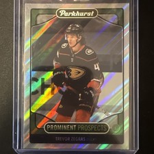 Trevor Zegras ROOKIE CARD 2021-22 Parkhurst Prominent Prospects ROOKIE #PP17. rookie card picture