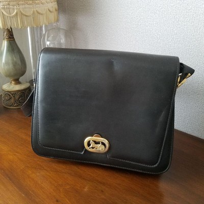 【CELINE】vintage horse carriage dark brown★ショルダー CELINE Horse Carriage Shoulder Bag leather dark brown gold