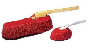  Original California Car Duster wooden wood handle w/bag AND mini ''dash'' duster)