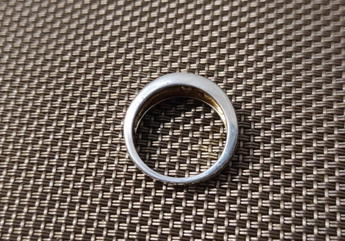 silver ring with stones size 8 - Picture 5 of 8