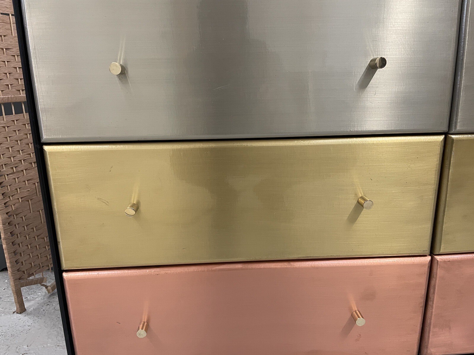 Swoon Faroe 6 Drawer Chest, Black, Silver, Gold, Copper RRP899 eBay