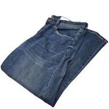 TK Axel Slim Boot Cut Distressed Jeans 38X30 Men's Blue Denim