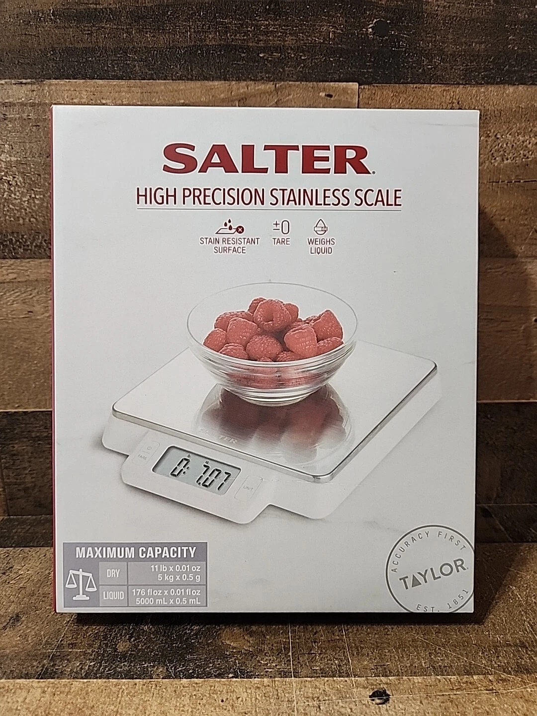 Salter 1078SS White Digital Kitchen Scale with Stainless Steel Platform (New)