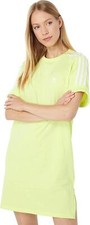 adidas 283101 Classics Tee Dress Pulse Yellow, Size SM