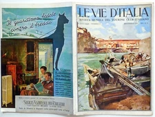 magazine TOURING CLUB ITALIANO LE VIE D'ITALIA N.9 1936 ADVERTISING SHELL CAMPARI