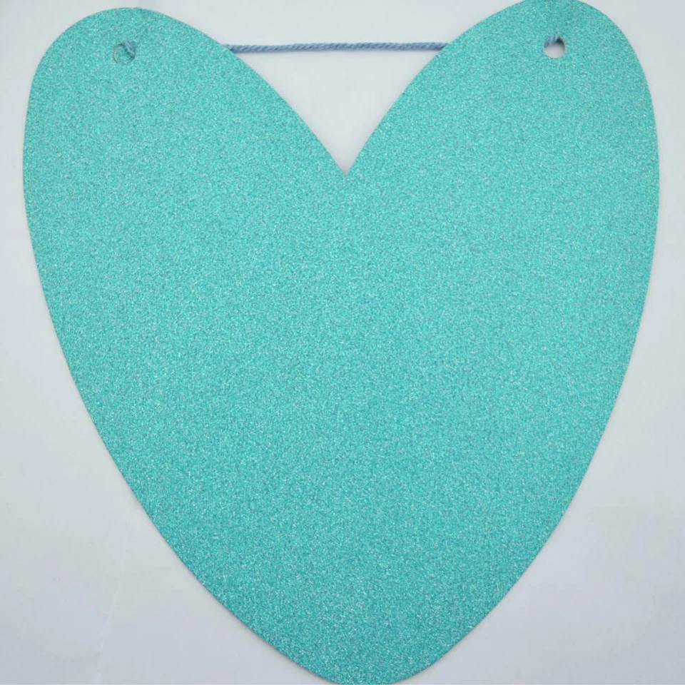 Guirnalda de papel brillante para baby shower bebé y corazones; niño (4-9 pies) Foto 2 de 2