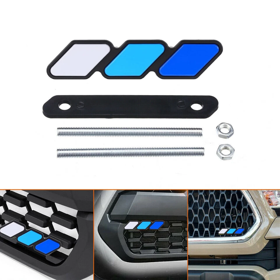 Decoración insignia emblema parrilla delantera 3 colores para Toyota Tundra 4Runner Tacoma TRD Pro Foto 2 de 4