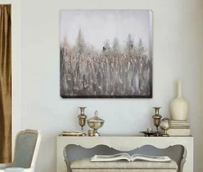 Smoky Blue Stretched Canvas Print Framed Wall Art Home Decor DIY Homeware A399