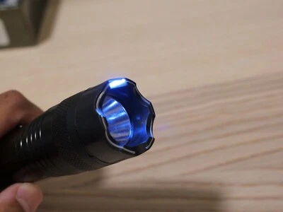 TATTVA TACTICAL POLICE Stun Gun High Power Blk Heavy Duty Metal Rechargeable Flashlight Long 7”