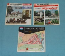 VIRGINIA VIEW-MASTER REELS packet LOT x3 State packet Williamsburg Mount Vernon