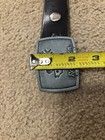 Mens Leather Black Belt With Remington Belt Buckle Size 38.5 — photo 4