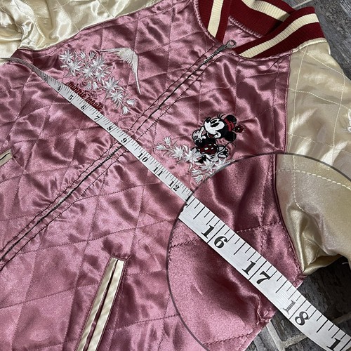 Rare! MINNIE MOUSE DISNEY EMBROIDERED SOUVENIR REVERSIBLE SUKAJAN JACKET JAPAN M - Picture 21 of 24
