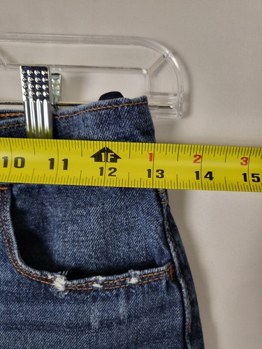 Old Navy Girls Button Up Adjustable Waist Band Denim Blue Jeans Size 14/16 - Picture 7 of 8