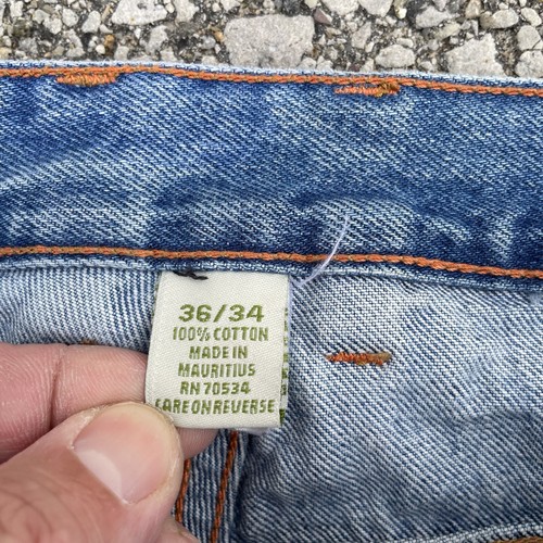 VTG Orvis Swamper Jeans Mens 36x30 (34x30) Blue Denim 85XR Grunge Work Outdoor - Picture 7 of 18