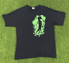 Vintage Geico Gecko Insurance Promo Men’s Black T Shirt Size L Double Sided