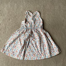 CHAPS SUNDRESS, GIRLS 5, FLORAL, ADJUSTABLE CRISS CROSS STRAPS, BACK BUTTONS