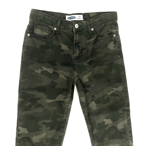 Old Navy Karate Slim Leg Jean Boys Youth 14 Camo Built In Flex Stretch W28” L27” - Picture 3 of 8