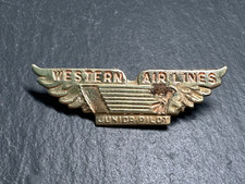 WESTERN AIRLINES JUNIOR PILOT GOLDEN METAL WINGS G515