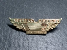 WESTERN AIRLINES JUNIOR PILOT GOLDEN METAL WINGS G515