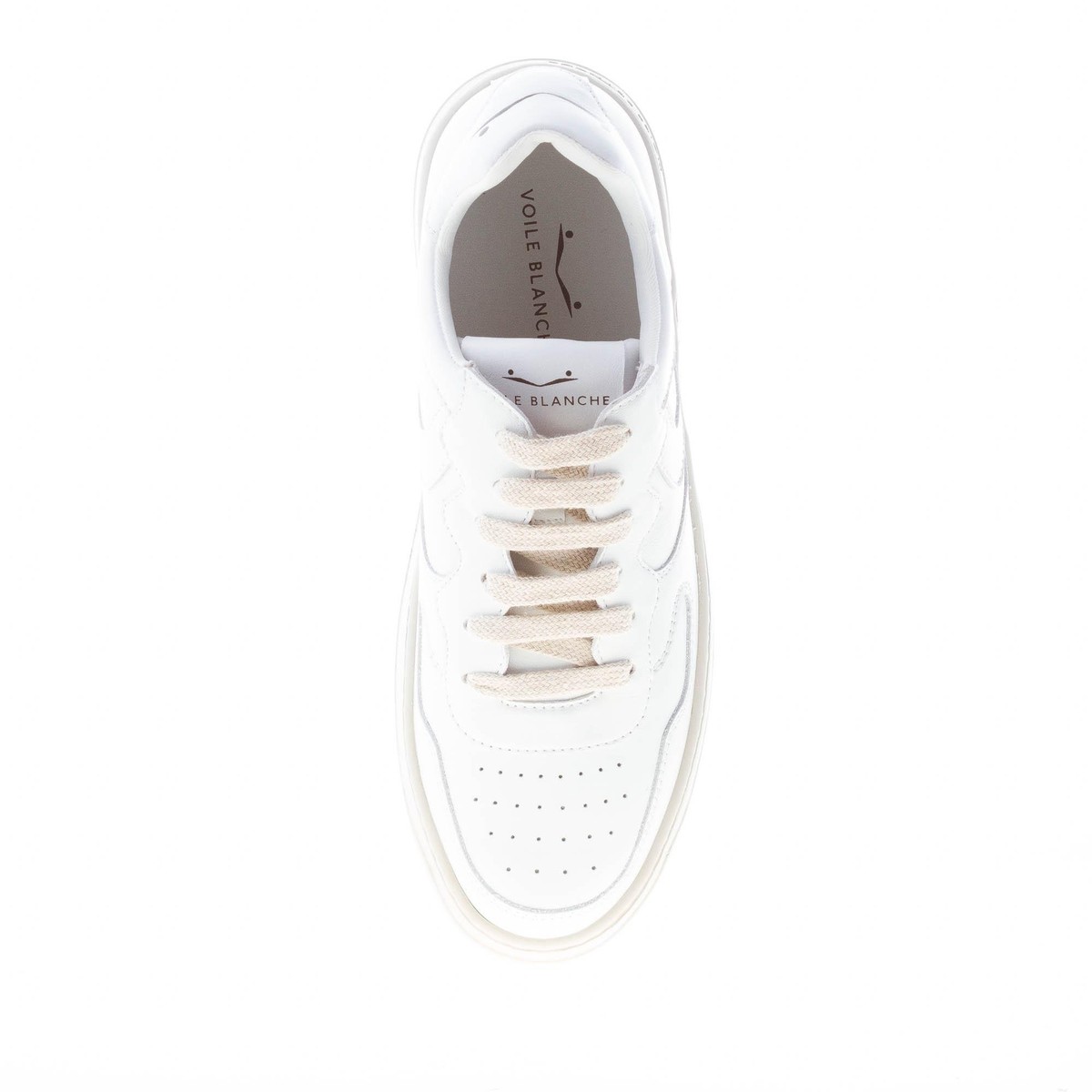 VOILE BLANCHE men shoes Layton 01 sneaker in white leather with
