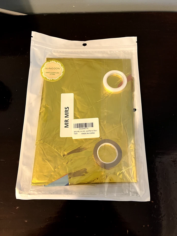 Mr. & Mrs. 16" Gold Foil Balloons & 2 Diamond Balloons ~ Engagement, Wedding NIP - Image 3 of 4