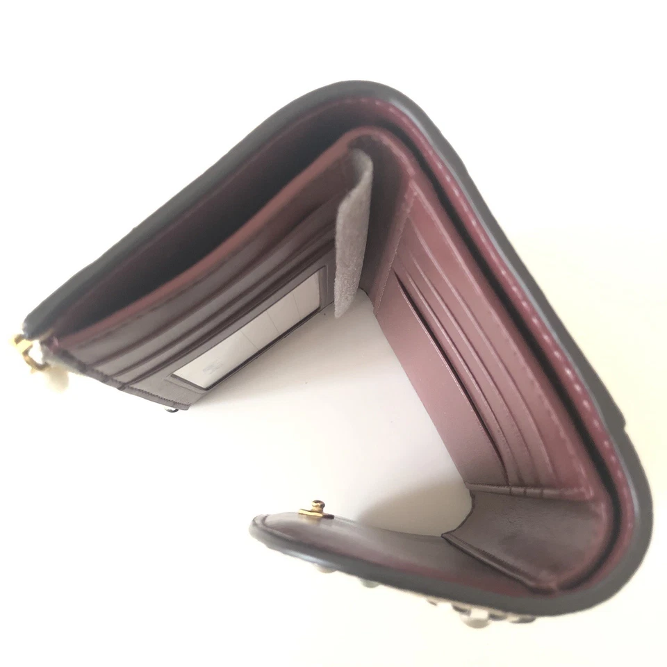 Coach Floral Beige Remi Medium Envelope Wallet w/ Whipstitch Daisy Applique $228 - Image 3 of 4