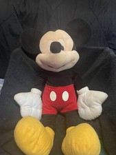 Vintage 90s Disney Store Mickey Mouse Plush Stuffed Animal Toy 16" Lovey Friend