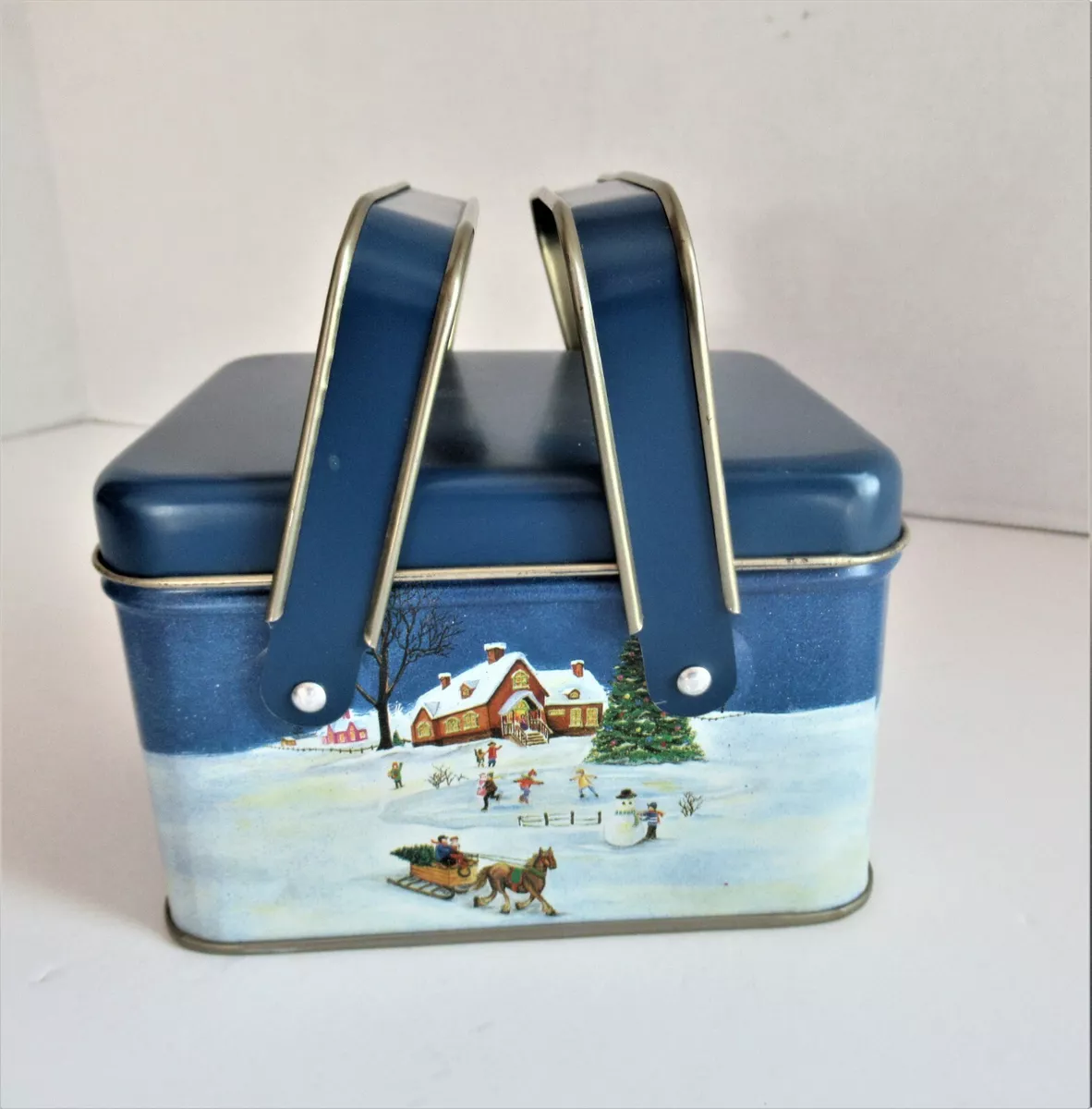 Tin storage box with lid sale