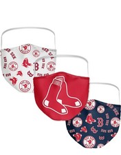 Boston Red Sox Fanatics Adult All Over Logo Face Covering 3-Pack