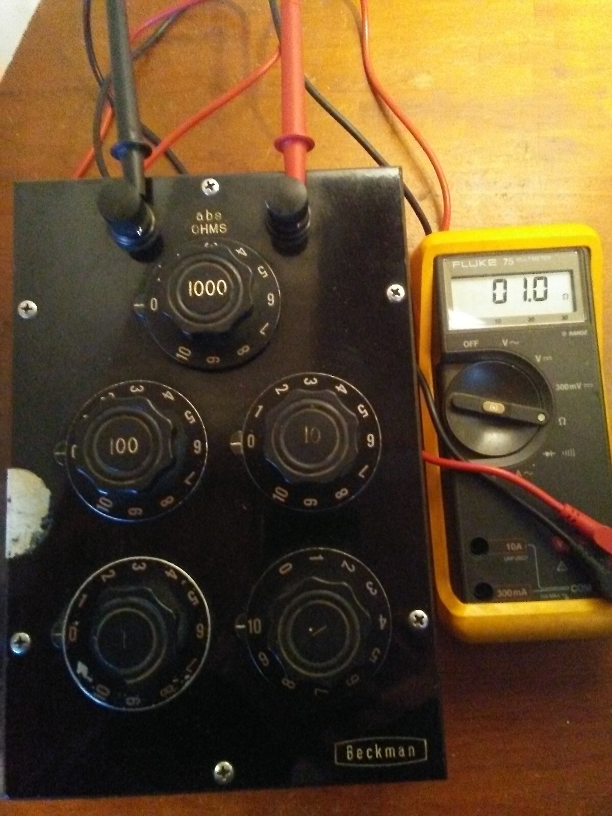 Beckman/Industrial Instruments DR-50D Decade Resistance Box w/Manual Tested OK