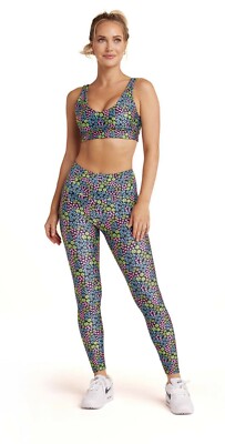 Womens GOLDSHEEP Clothing Neon Micro Floral LEGGINGS Small New $89