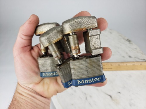 3x Master Lock - Trailer Coupler Latch Lock Multi Purpose Padlock #37 - No Keys - Bild 11 von 12