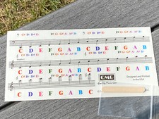 2-Sets Piano Vinyl Stickers for 61 White Key Keyboards 36-Translucent Removable