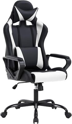 Office Chair Racing High-Back PU Leather Gaming Chair Reclining Computer Chair