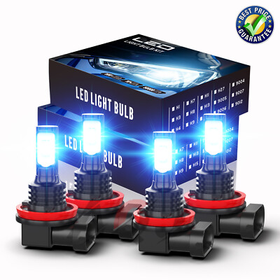For INFINITI QX50 2014-2017 4x 8000K Blue LED Headlight Hi&Low Beam Kit Bulb