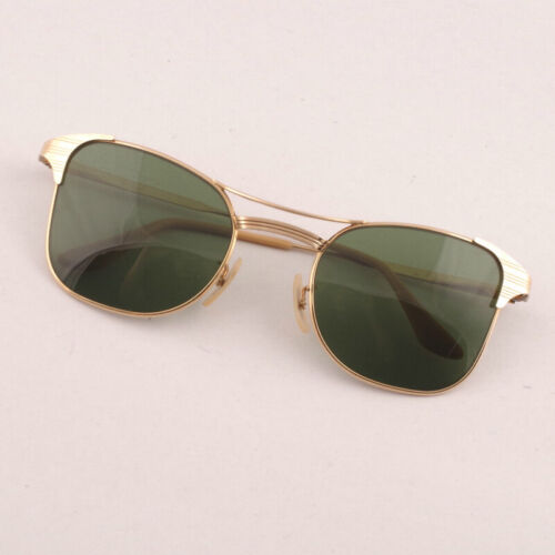 RAYBAN B&L Bausch & Lomb Sunglasses Signet Gold Plated 1/10 12K 1950's Rare - Picture 1 of 10