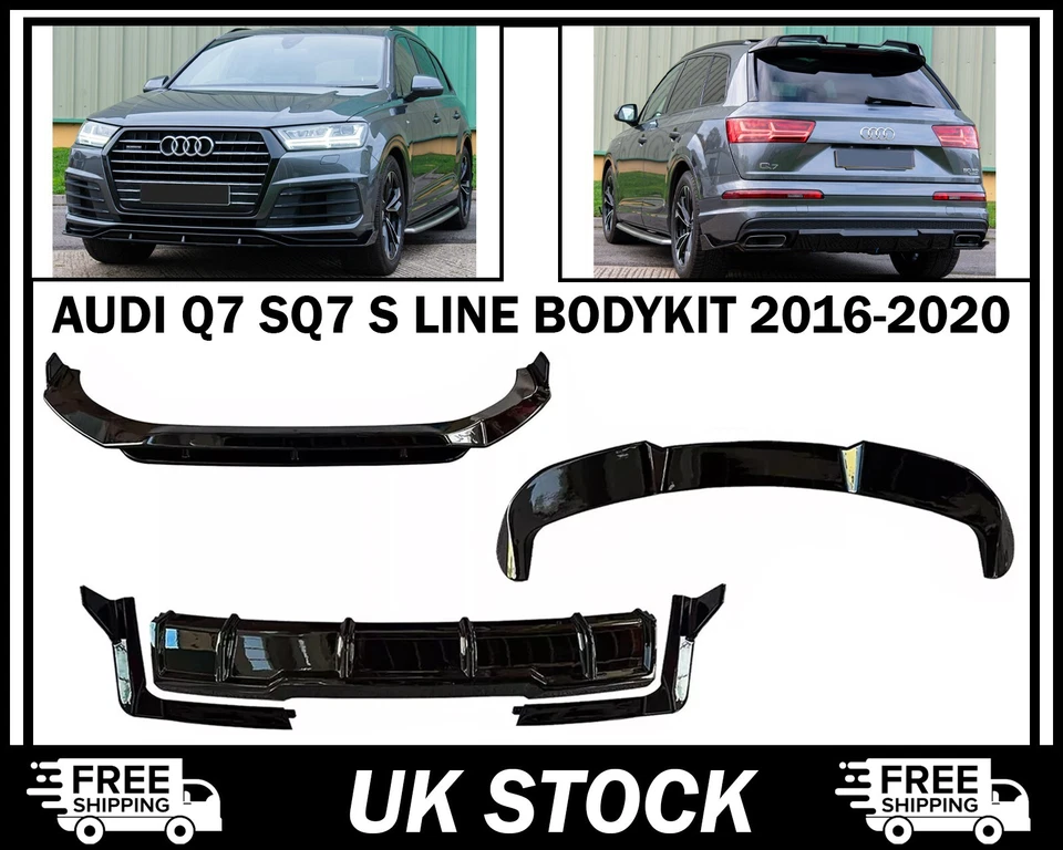 BODY KIT BODYKIT FOR AUDI Q7 SQ7 S LINE 4M FRONT SPLITTER REAR DIFFUSER SPOILER