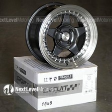 Circuit Performance Cp26 15x8 4-100 25 Gun Metal Wheels Fits Acura Integra Dc2