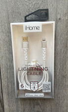 BRAND NEW Apple iHome Lightning to USB Charger Cable 6 feet long, Fabric Braided