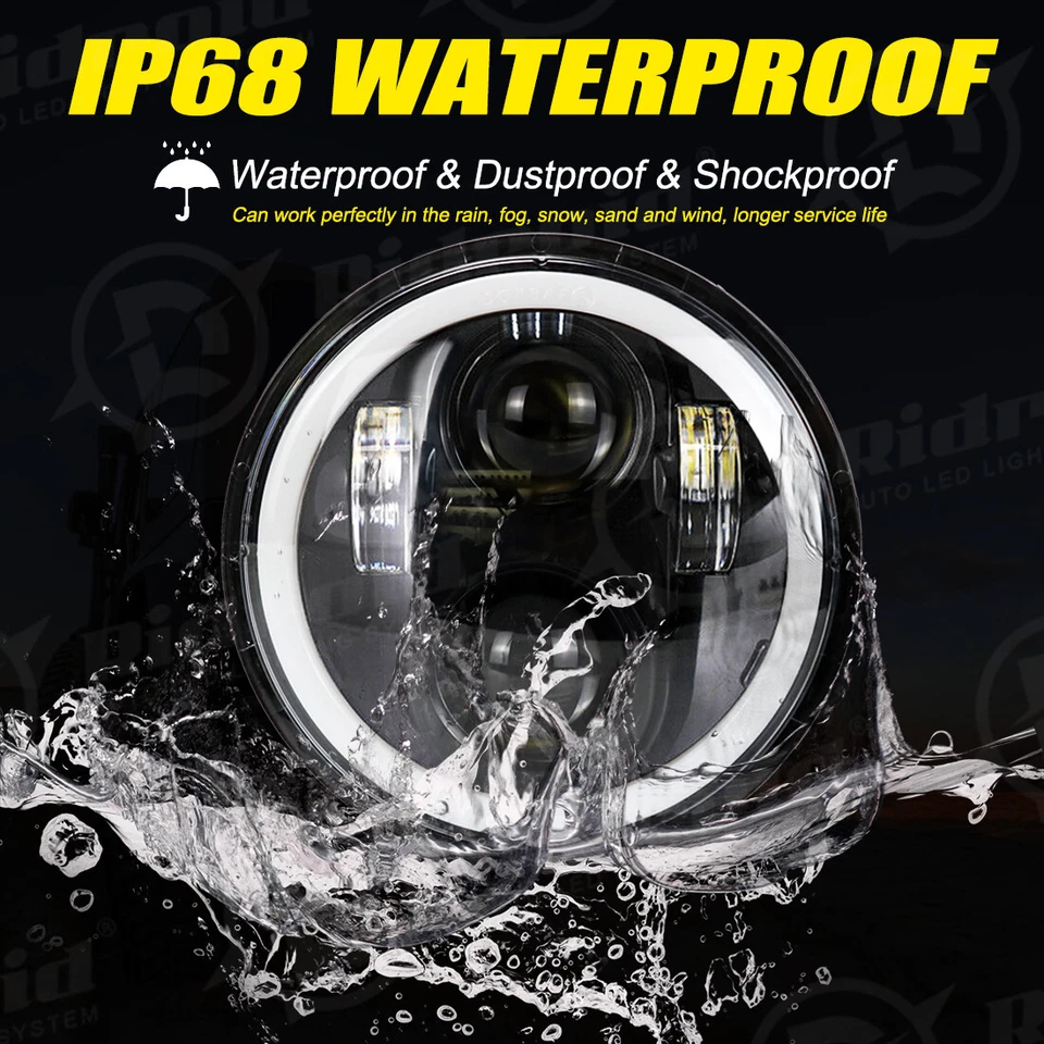 4 ШТ. 5 3/4 «5,75 круглый проектор светодиодные фары герметичный луч Halo кольцо лампы - Изображение 4 из 4