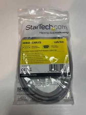 StarTech 3m Black DB9 RS232 Serial Null Modem Cable F/M New  (4 PACKS)